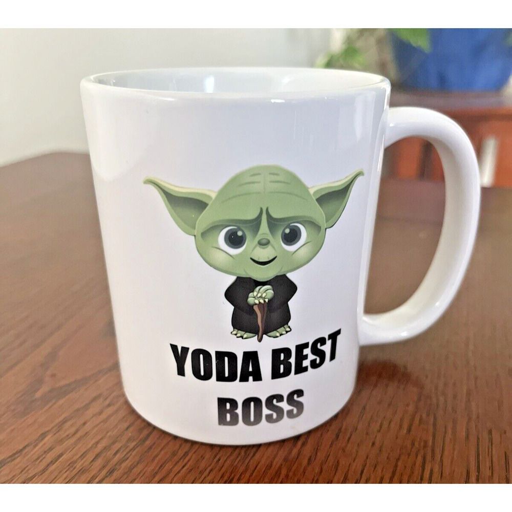 Yoda Best Boss! 10 oz. Coffee Mug Cup White Green